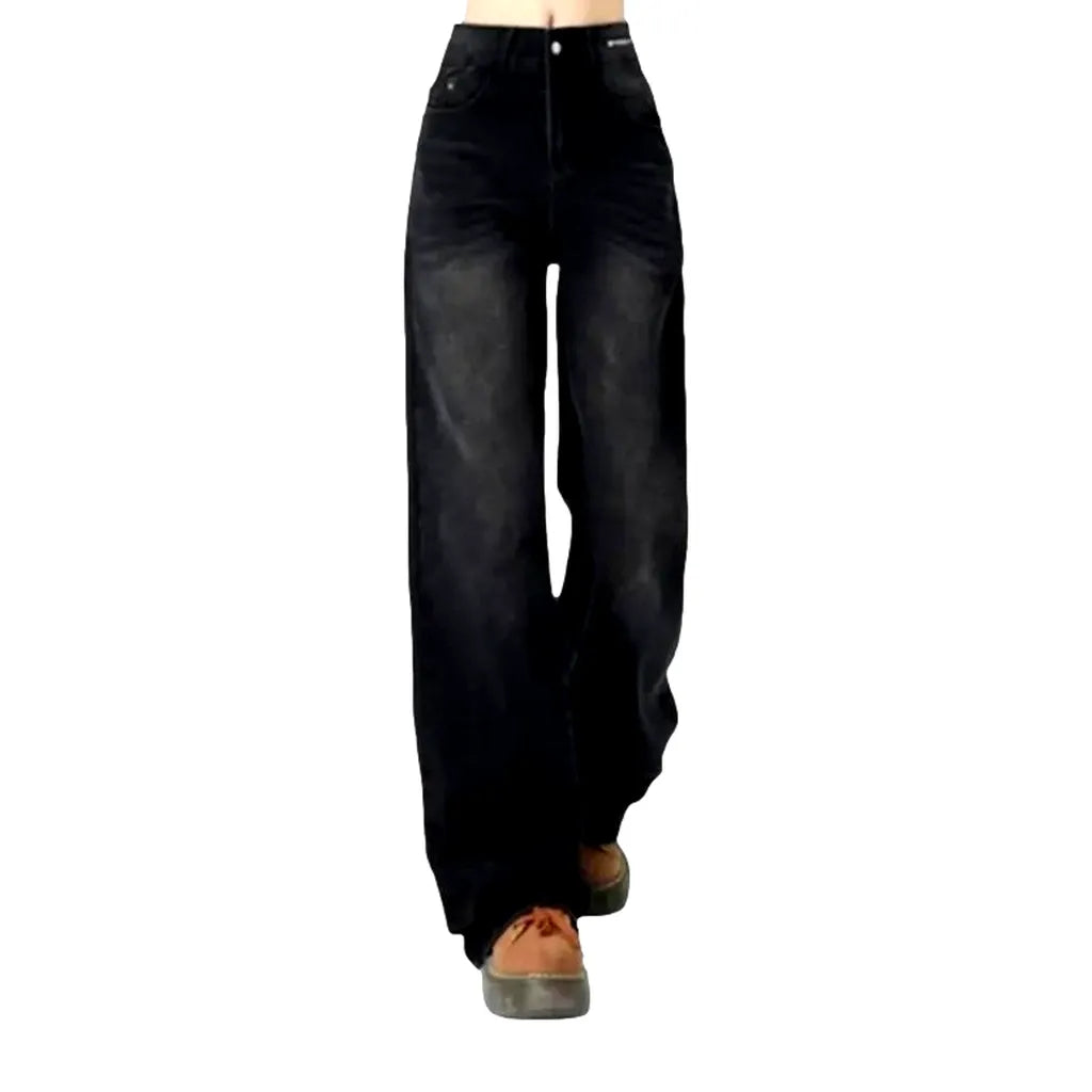 Dark sanded jeans
 for women