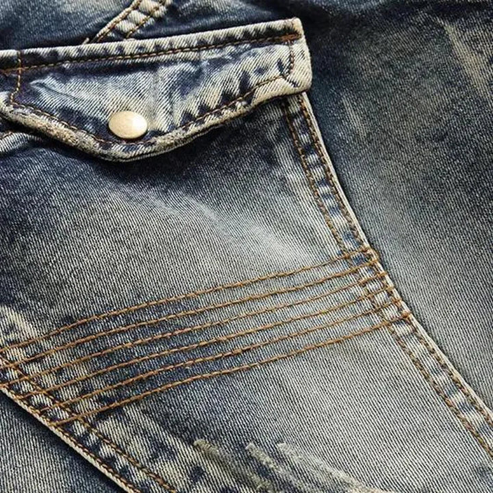 Vintage men's embroidered jeans