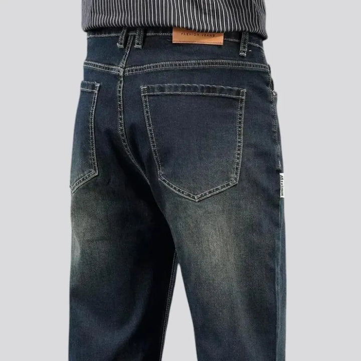 High-waist men's jeans