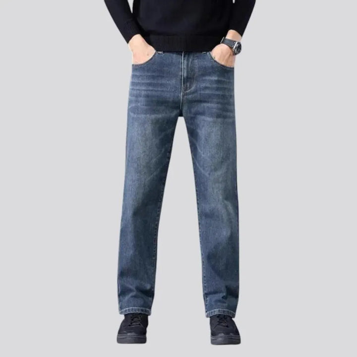 High rise stretchable men's jeans