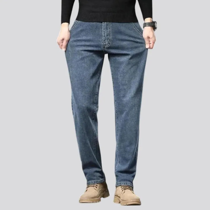 High-rise casual men's jeans