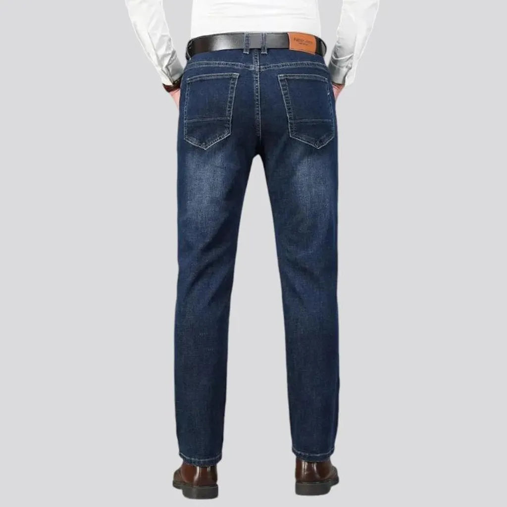 Sanded and slim men's jeans