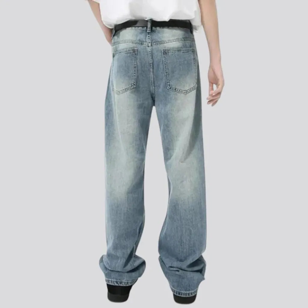 Baggy mid-rise men's jeans