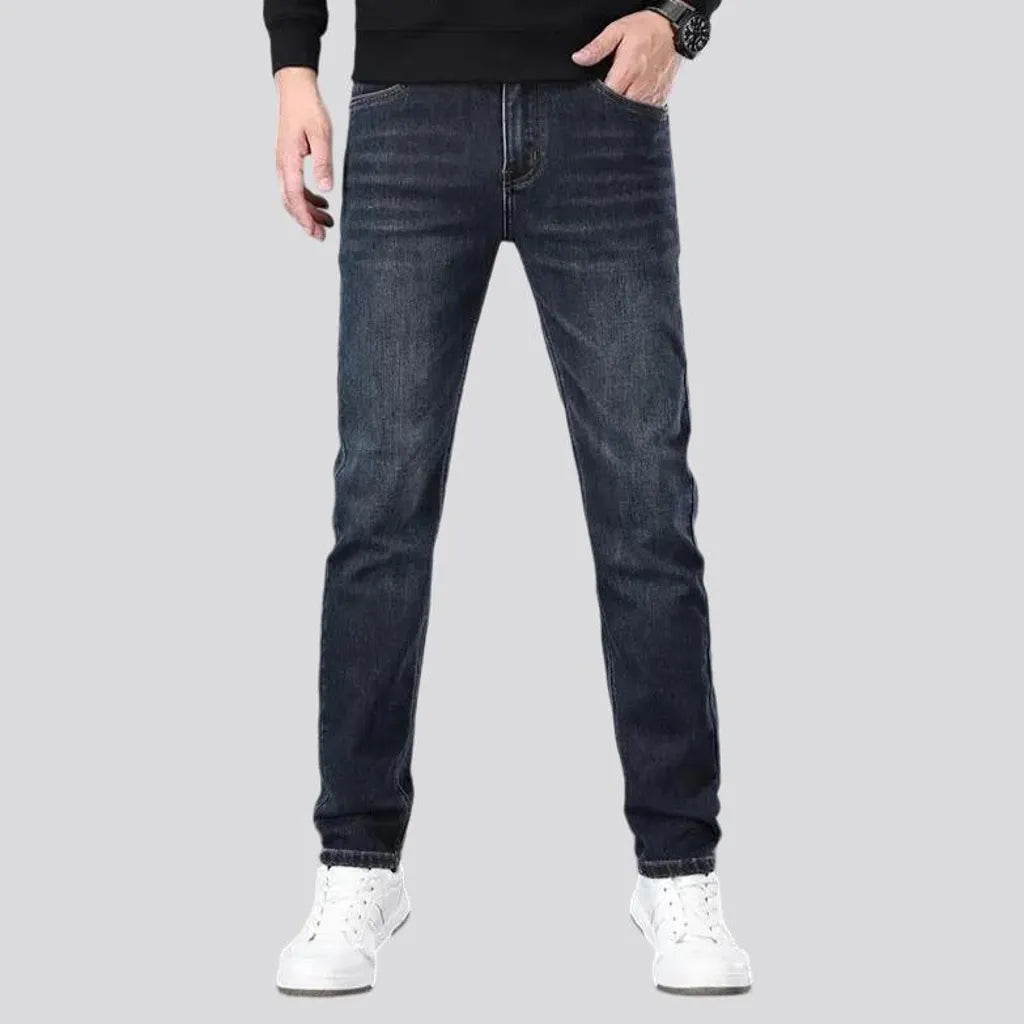 Stretchable high waist men's jeans