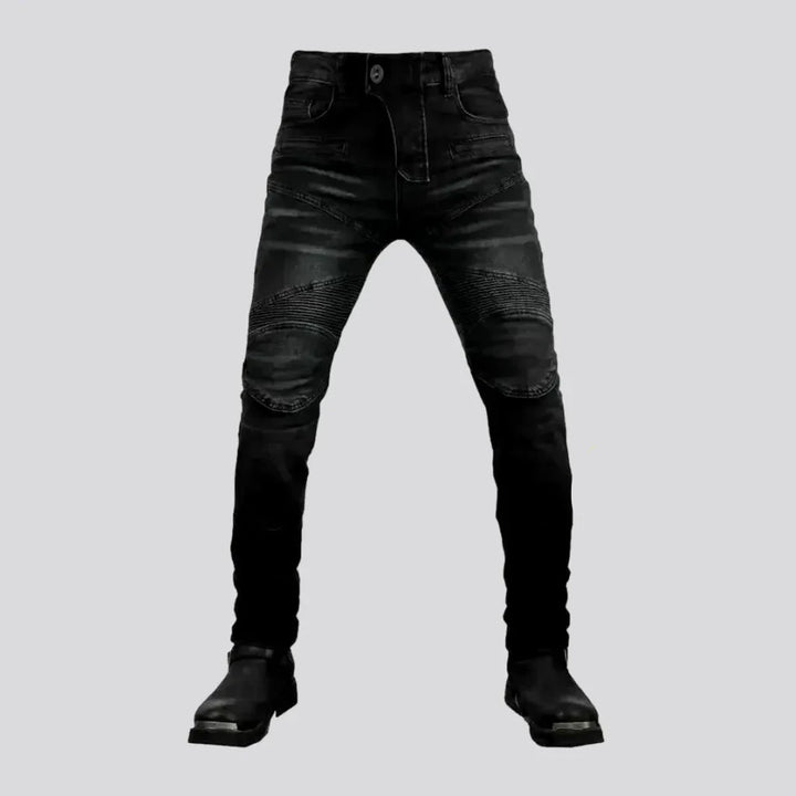 High Rise Biker Motorcycle Men's Jeans | Jeans4you.shop