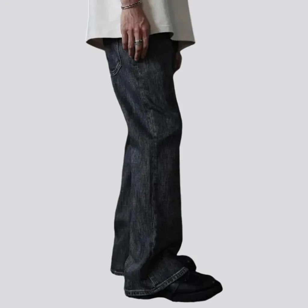 Fashionable loose selvedge men's jeans