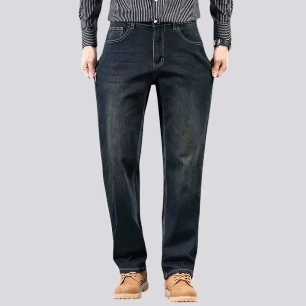 High-waist men's jeans