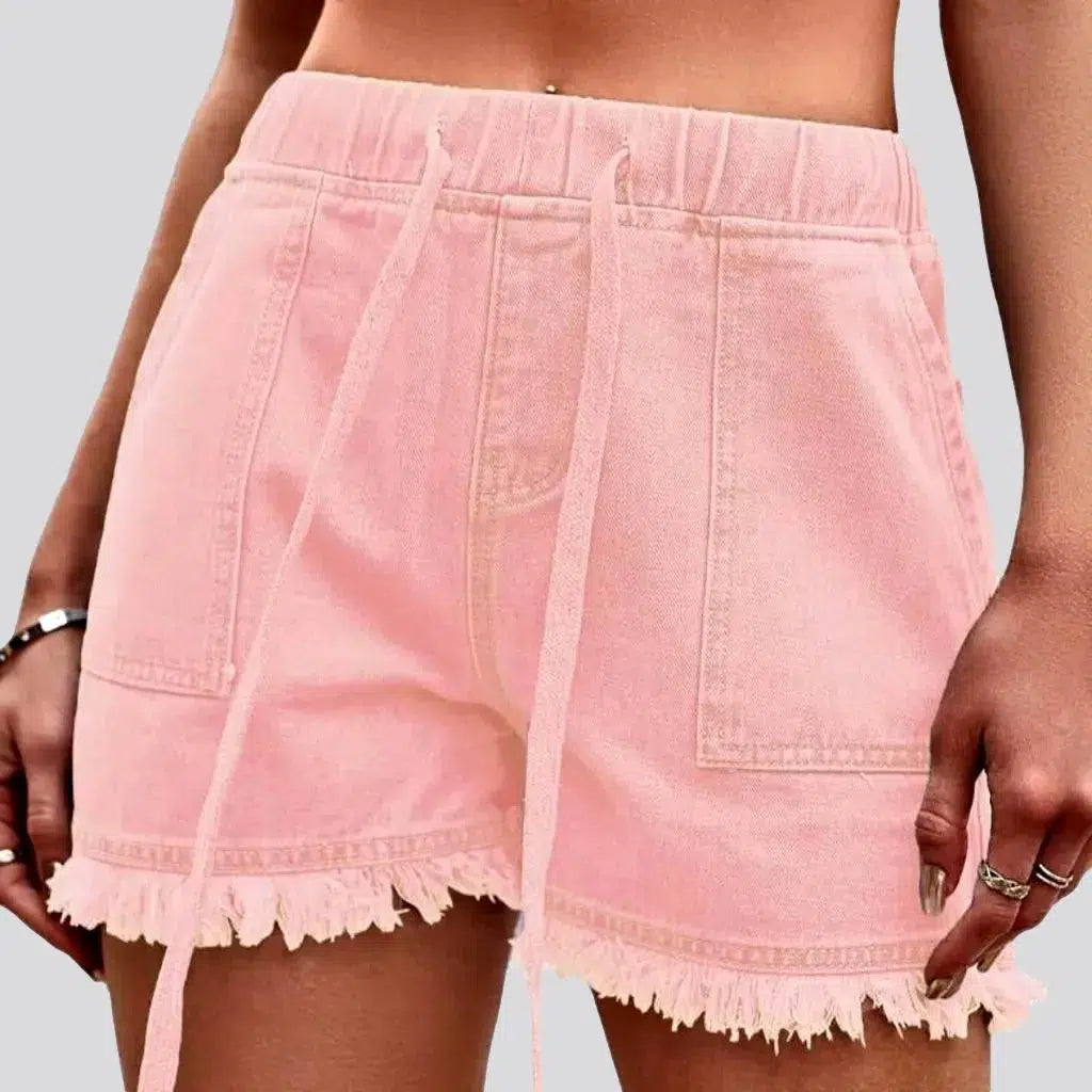 Stonewashed women's loose jeans