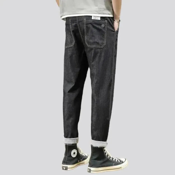 Stonewashed men's casual jeans