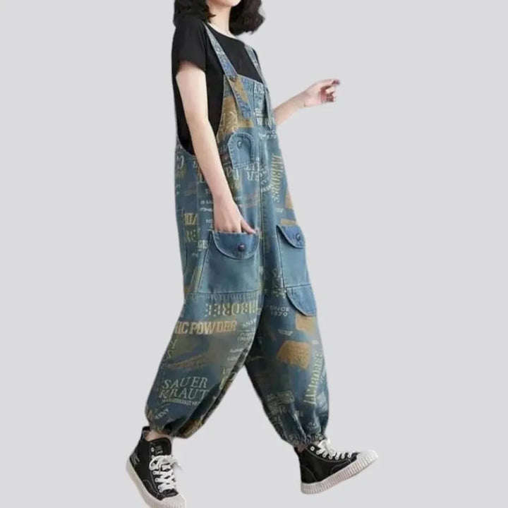 Street women's denim jumpsuit