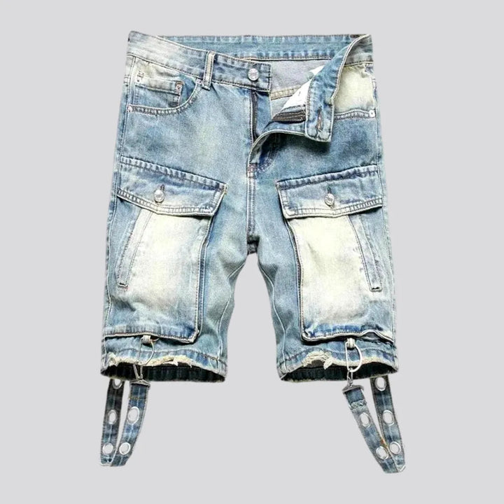 Embellished Cargo Fit Men's Denim Shorts | Jeans4you.shop