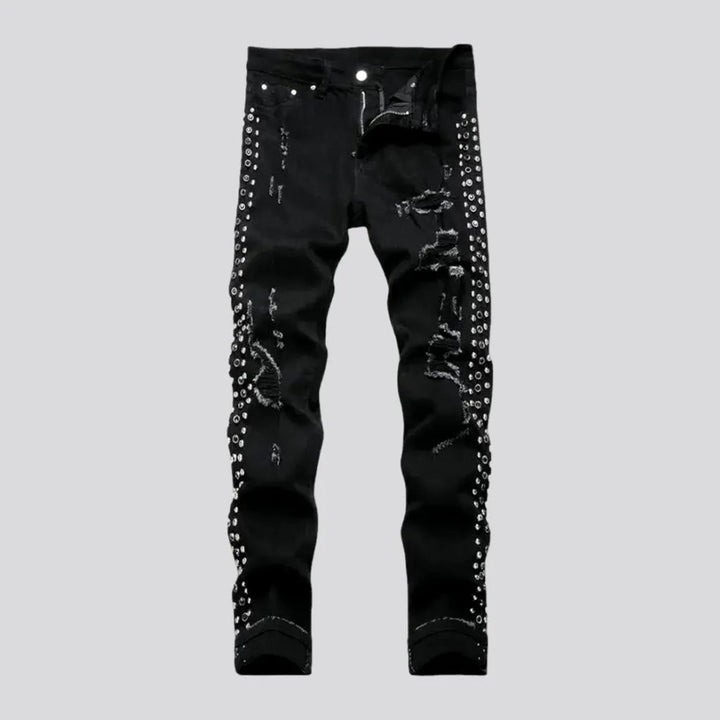 Embellished Mid Rise Skinny Fashion Men's Jeans | Jeans4you.shop