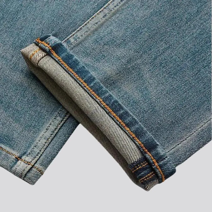 Vintage light wash stretchable men's jeans