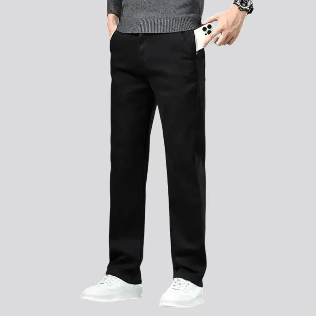 High waist casual men's jeans