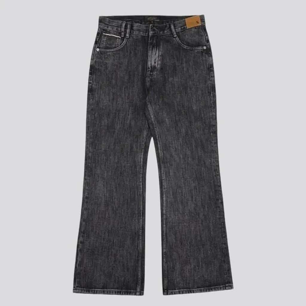 Fashionable loose selvedge men's jeans