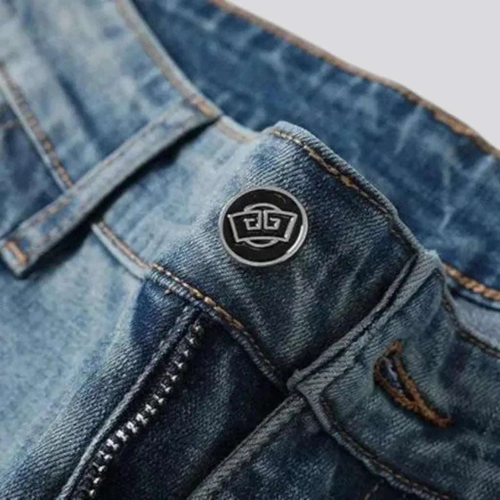 High-rise casual men's jeans