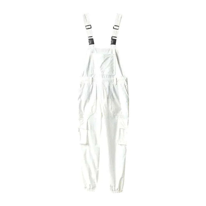 Fashion Denim Dungaree for Men - White