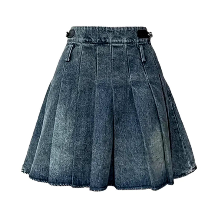 Fashion pleated jean skirt
 for women