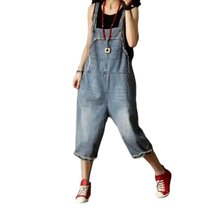 Fashionable Denim Dungaree for Ladies - Light Blue