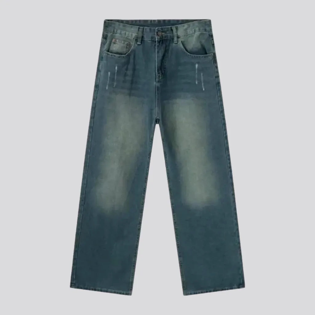 Fashionable Sanded Baggy Men's Jeans | Jeans4you.shop