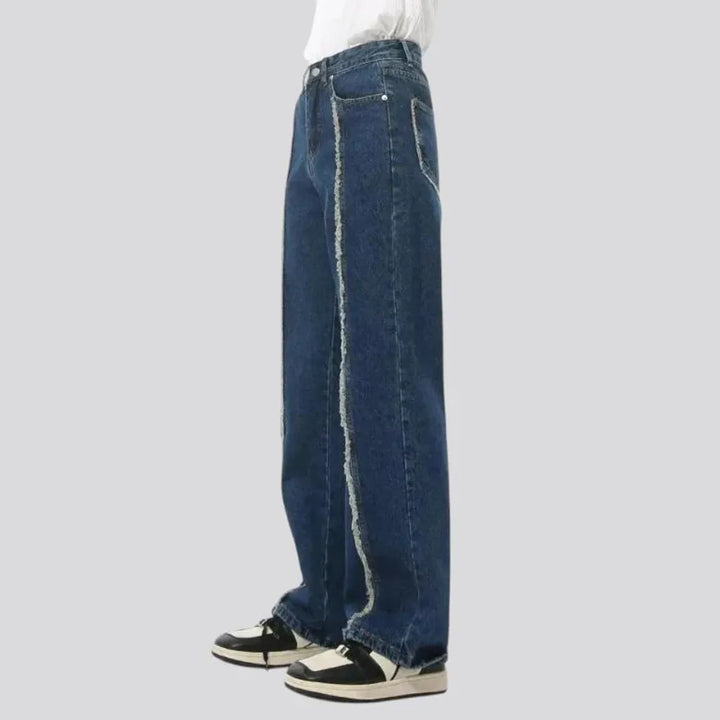 Vintage look medium rise men's jeans