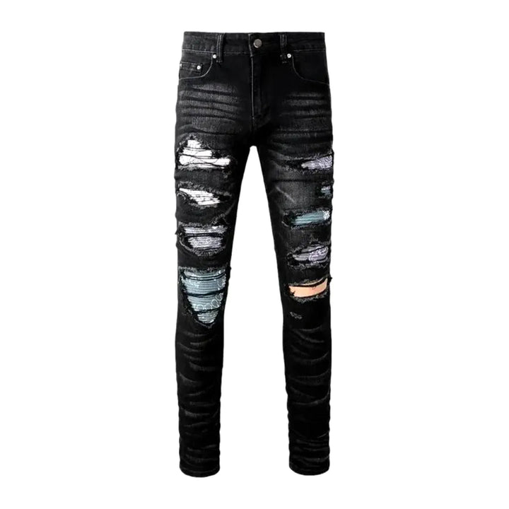 Grunge black jeans
 for men