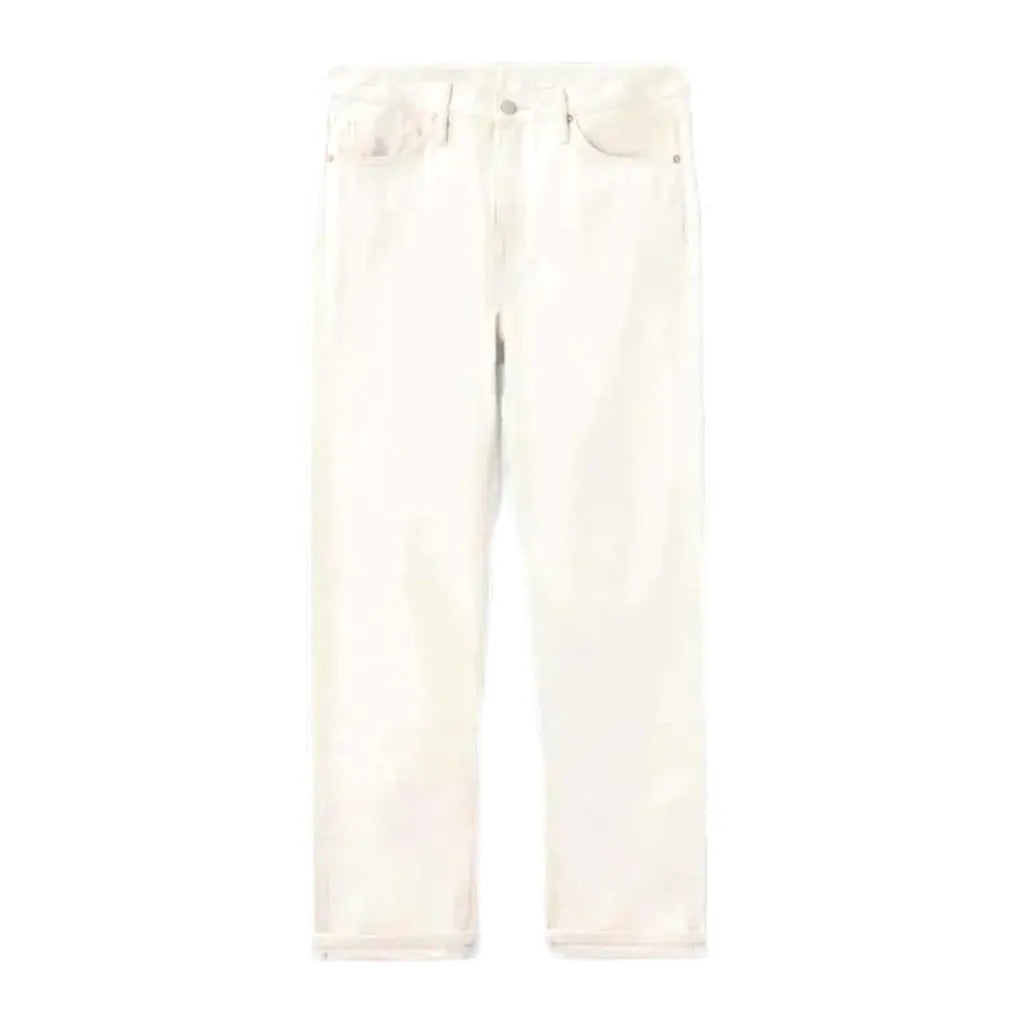 High-waist selvedge men's jeans