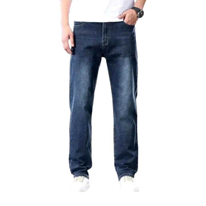 High-waist straight jeans
 for men