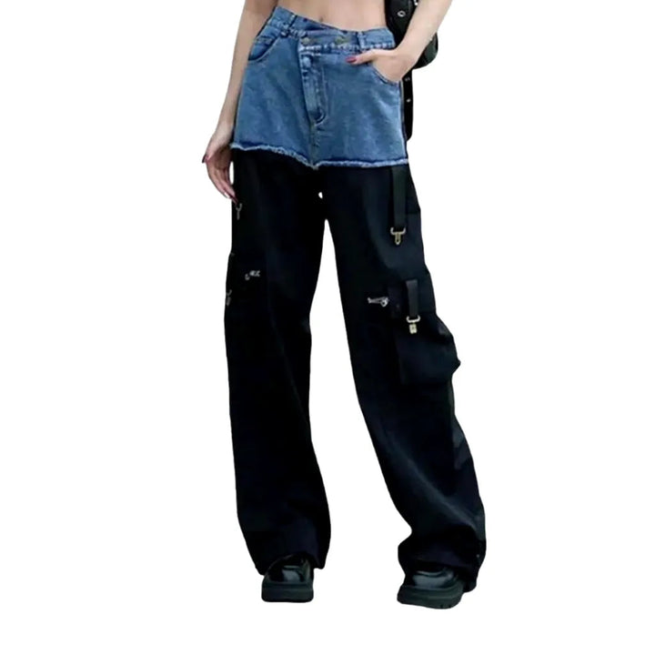 Light-wash hight-waist jeans
 for ladies