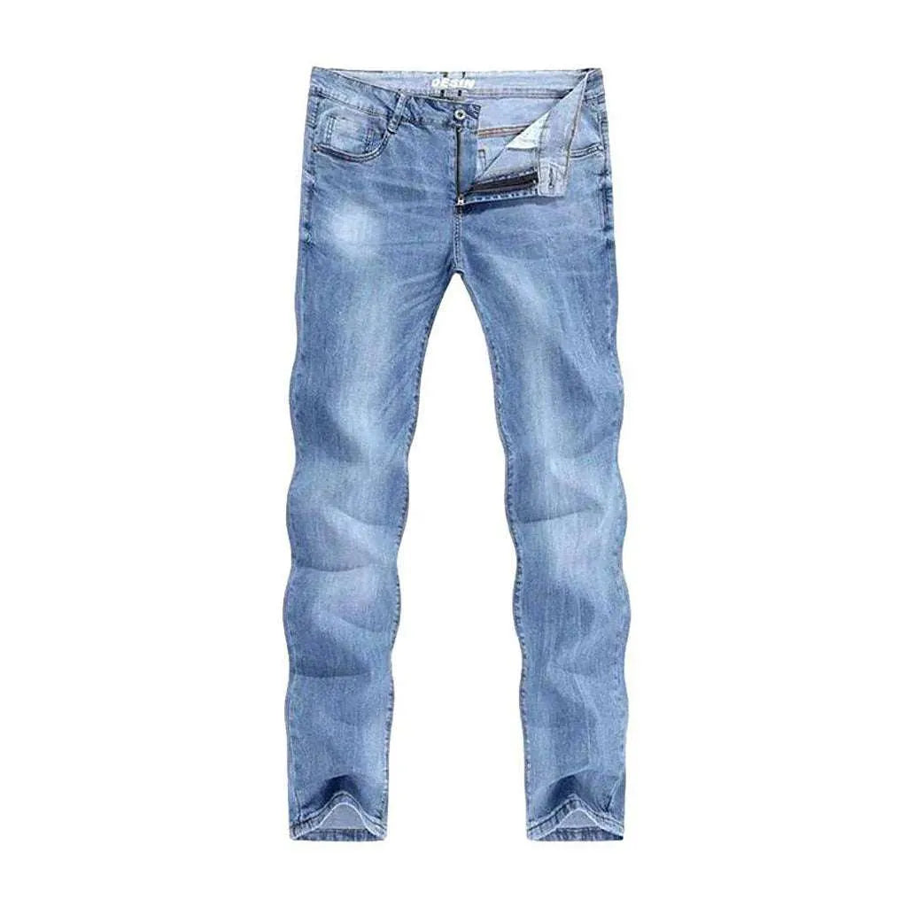 Light wash thin men's jeans