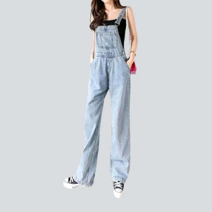 Light wash women's jeans dungaree | Jeans4you.shop