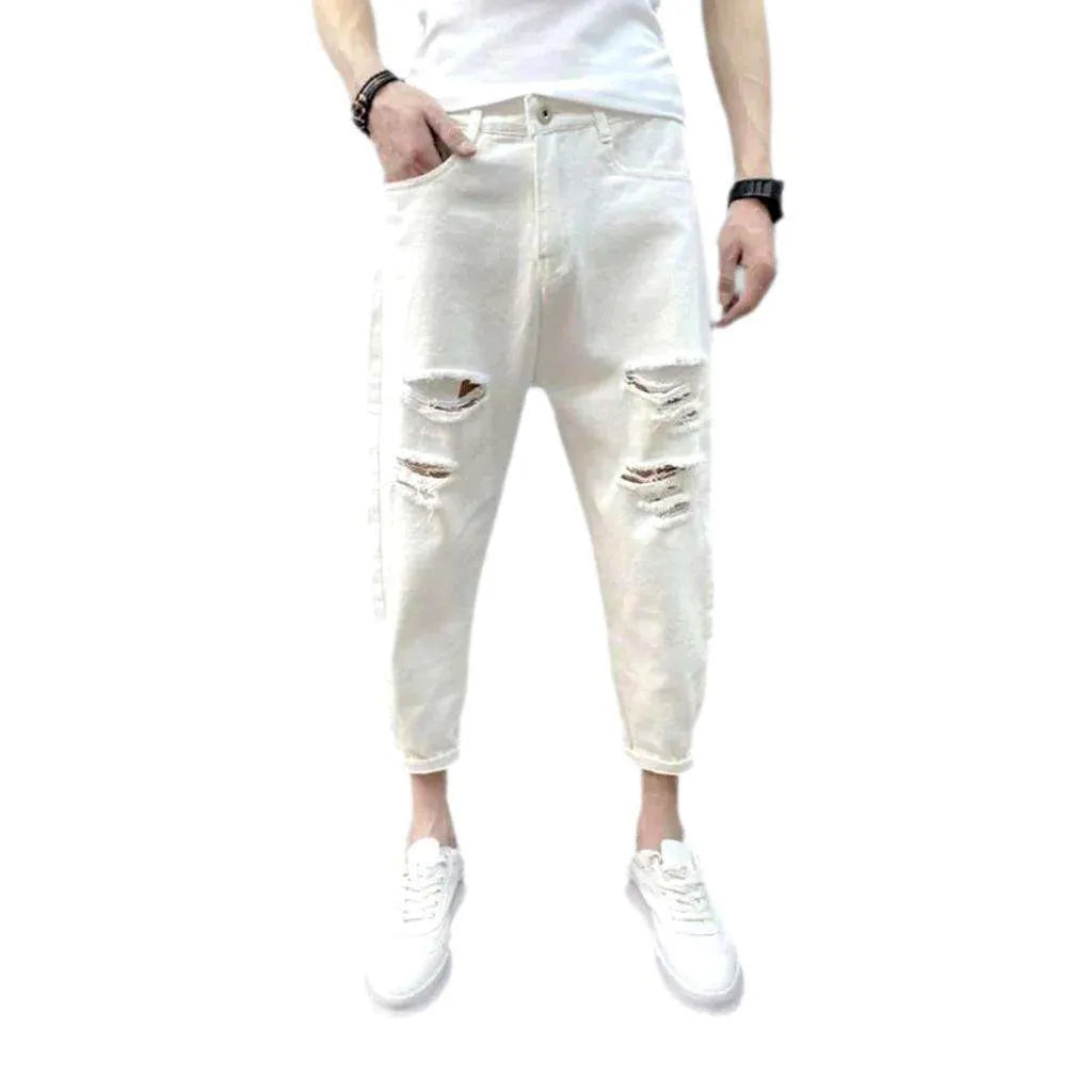 Loose color men's jean pants