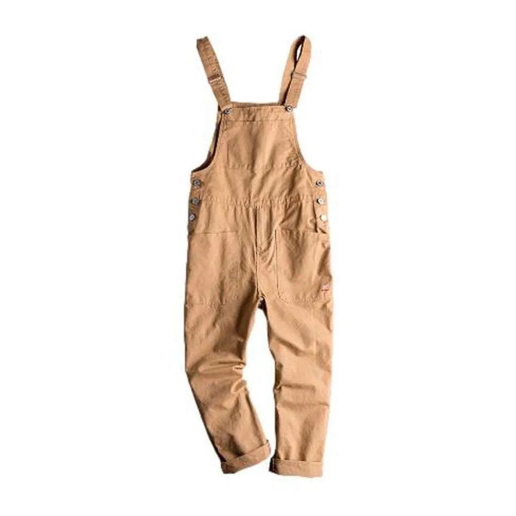 Loose Men's Denim Dungaree - Sand