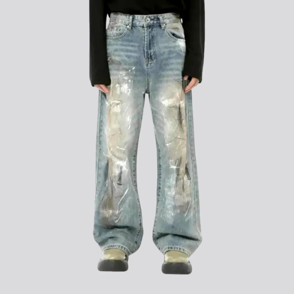 Medium Rise Graffiti Fashion Men's Jeans | Jeans4you.shop