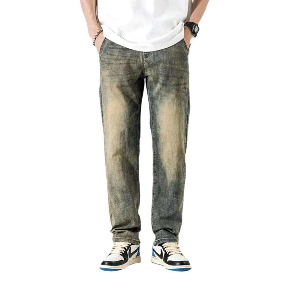 Men's whiskered jeans