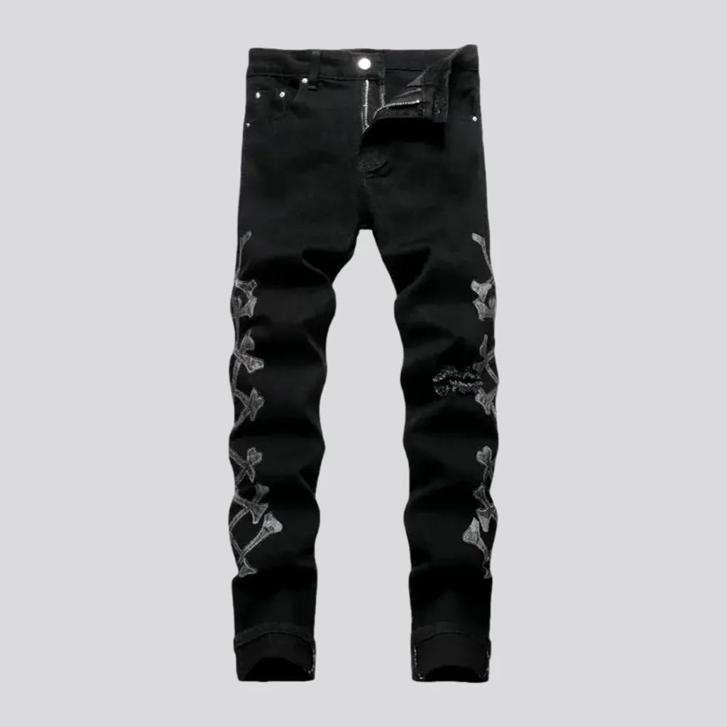 Mid Rise Painted Skinny Men's Jeans | Jeans4you.shop