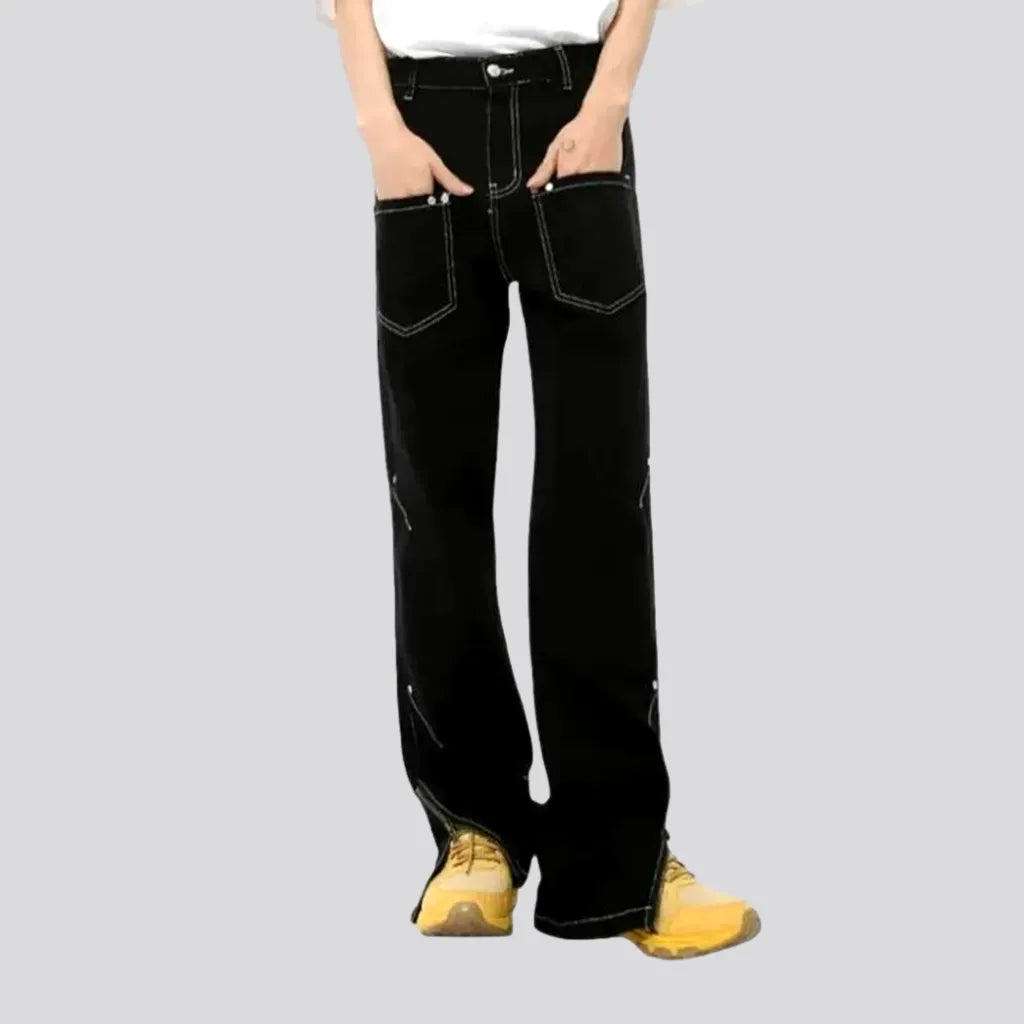 One-tone Mid-waist Men's Jean Pants | Jeans4you.shop