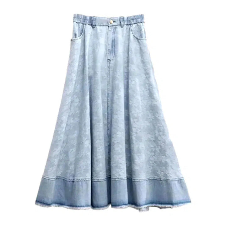 Ornament women's denim skirt