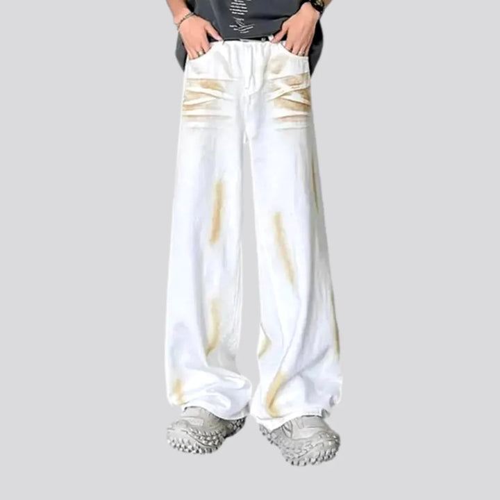 Painted Baggy Style Men's Jeans | Jeans4you.shop