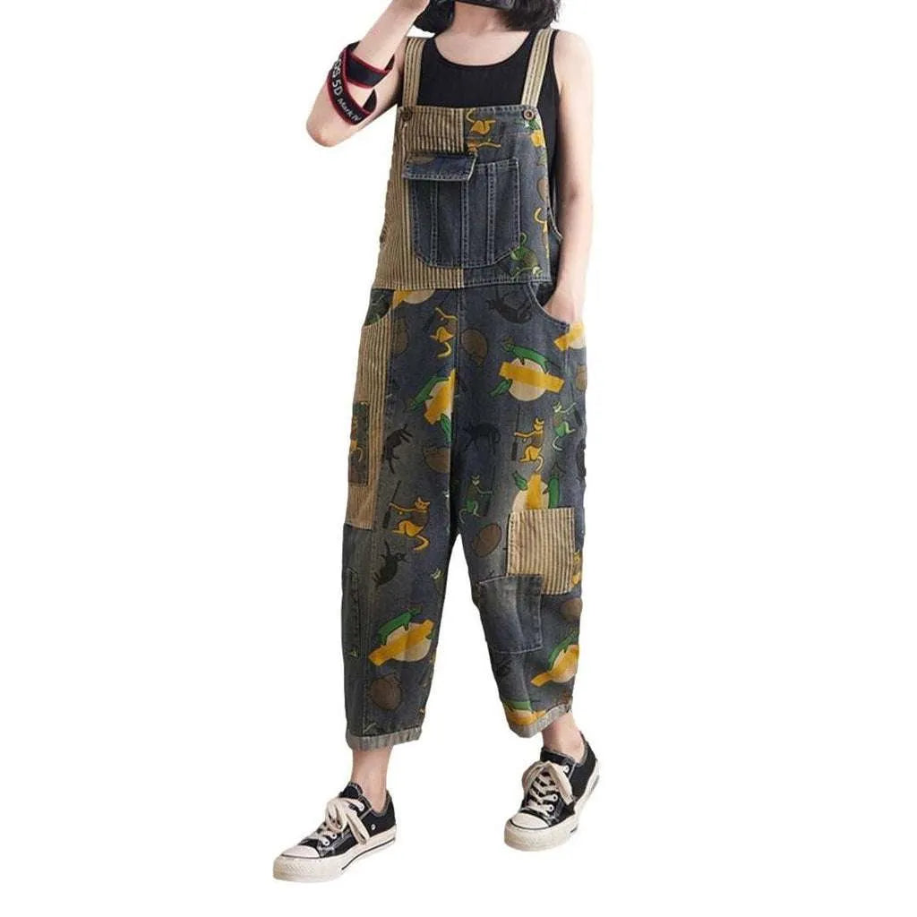 Painted Women's Jeans Overall - Blue