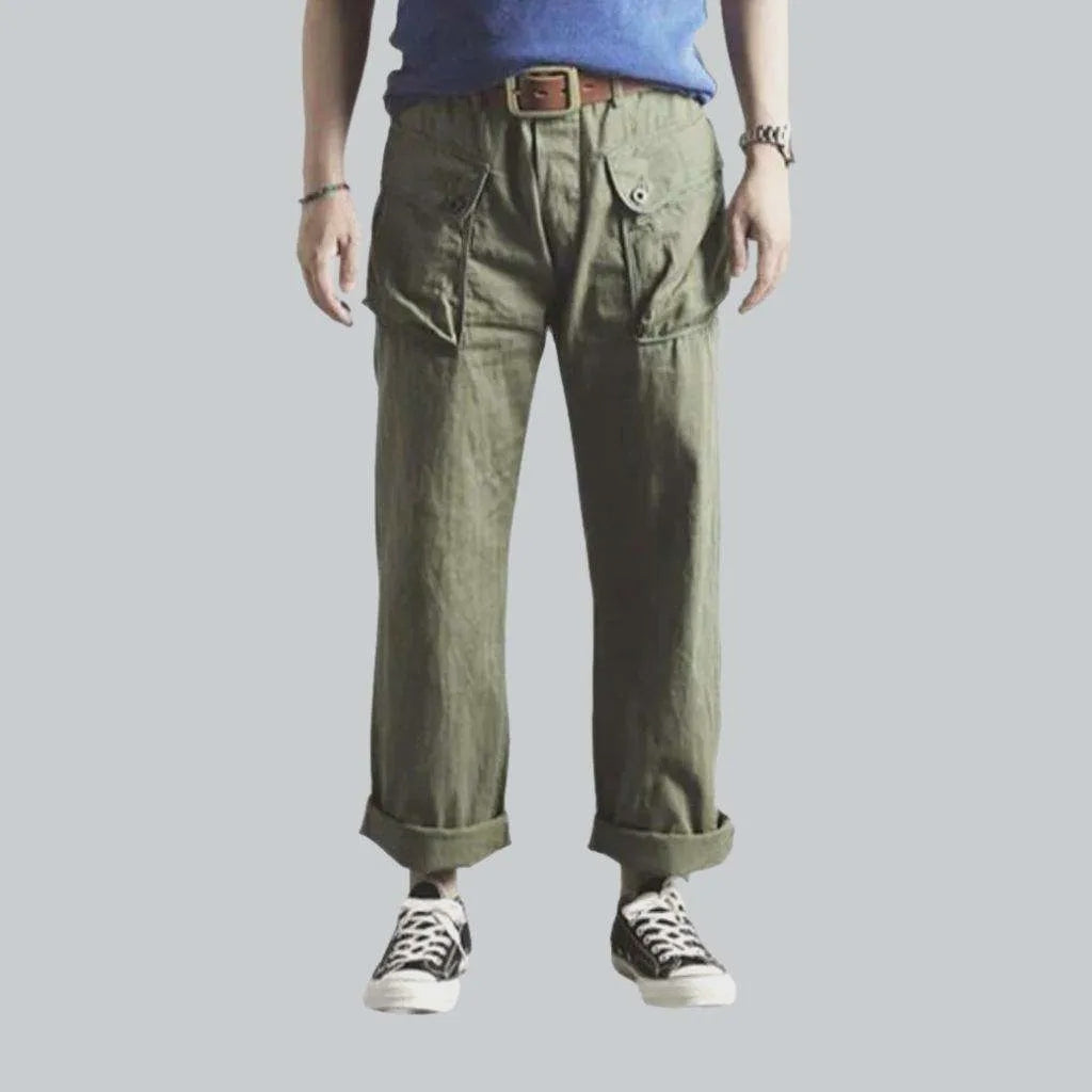 Street khaki men's jean pants | Jeans4you.shop