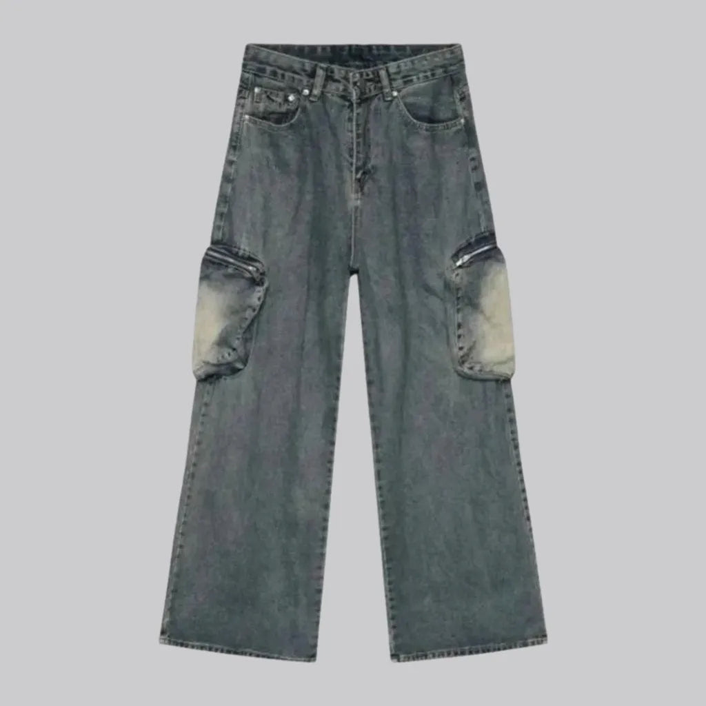 Baggy fit acid wash men's jeans | Jeans4you.shop