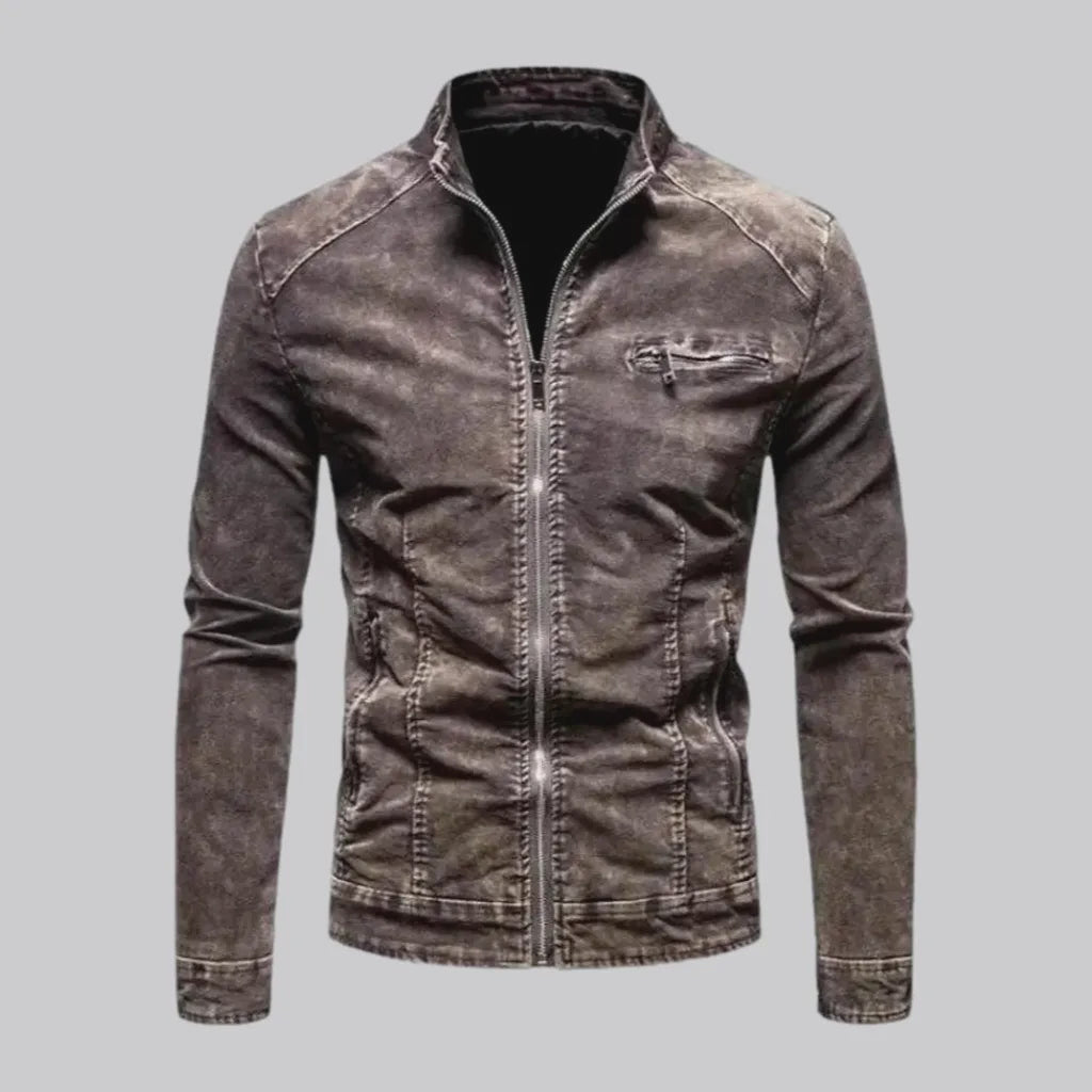 Biker style men's denim jacket | Jeans4you.shop