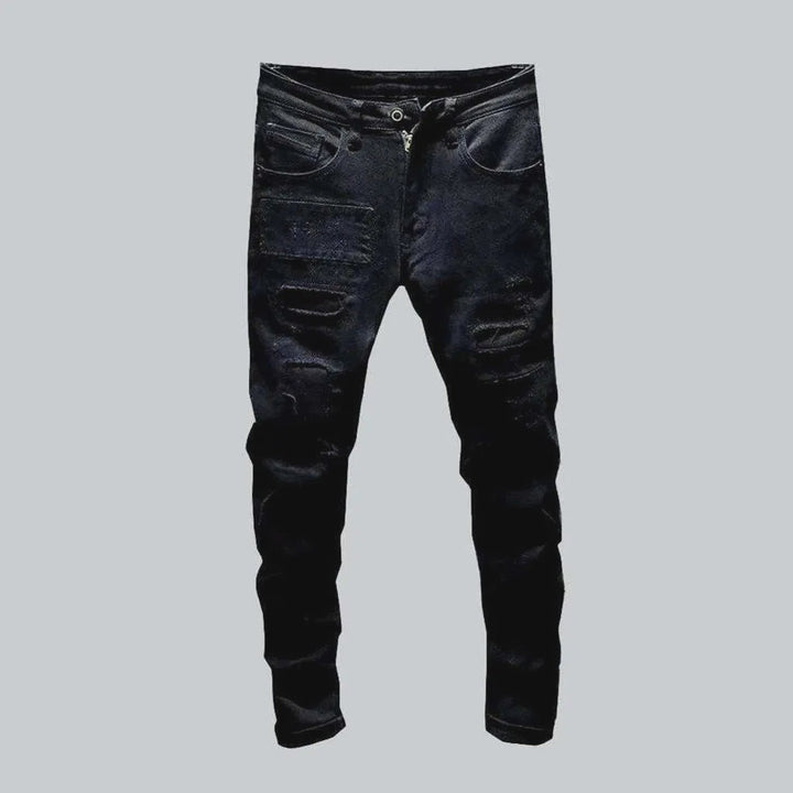 Black distressed jeans for men | Jeans4you.shop