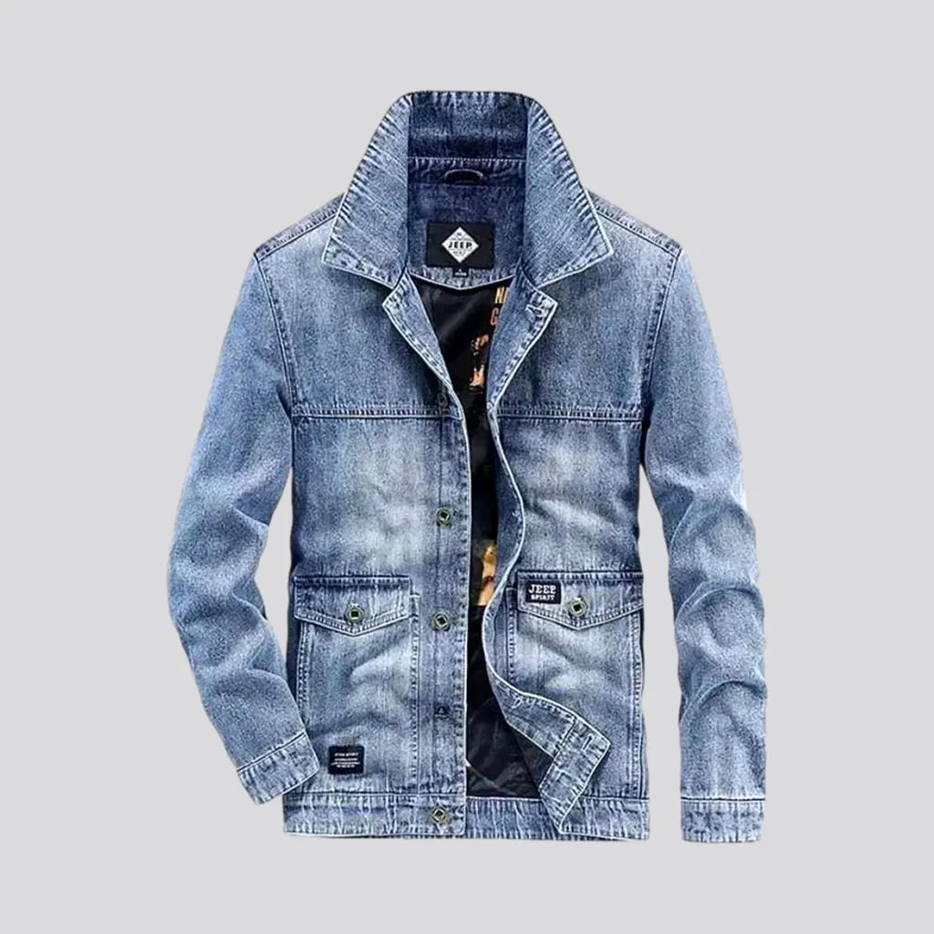 Retro Casual Sanded Men's Jeans Jacket | Jeans4you.shop