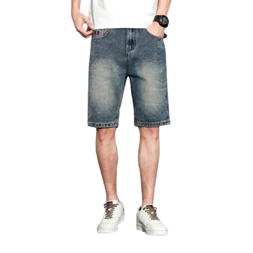 Sanded fashion men's jean shorts