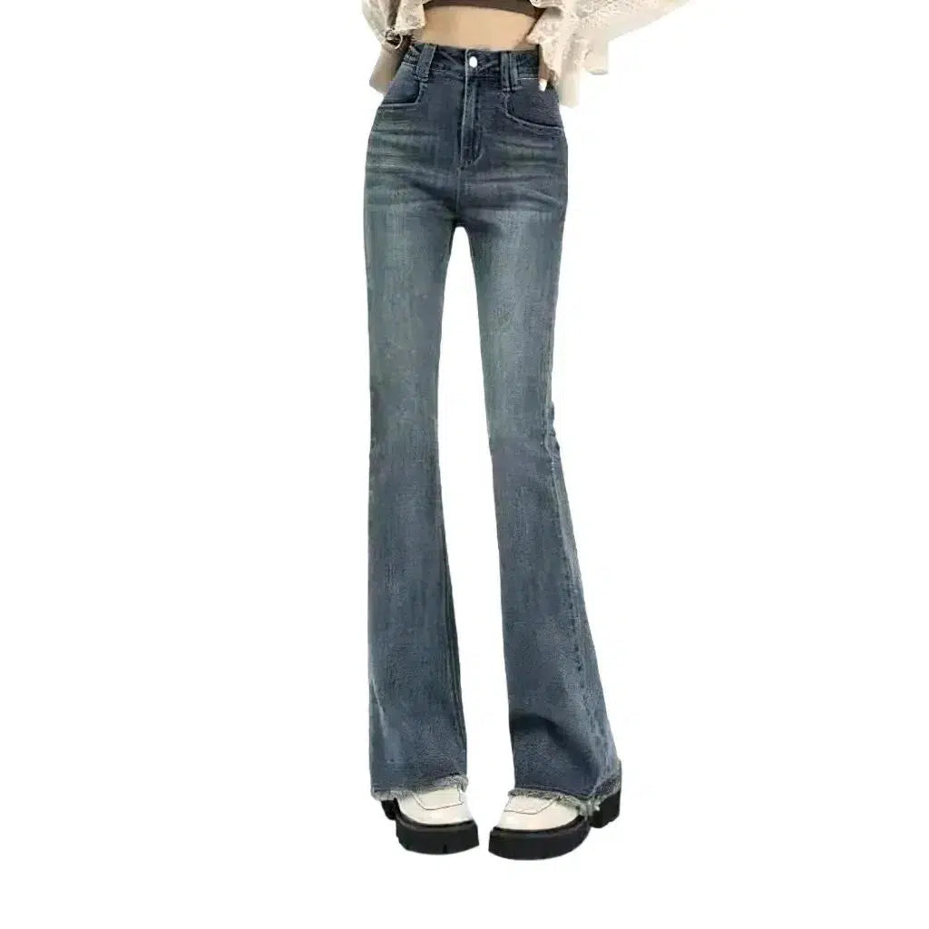 Sanded street jeans
 for women