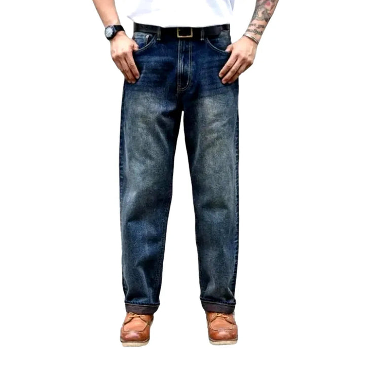 Selvedge high-waist jeans
 for men