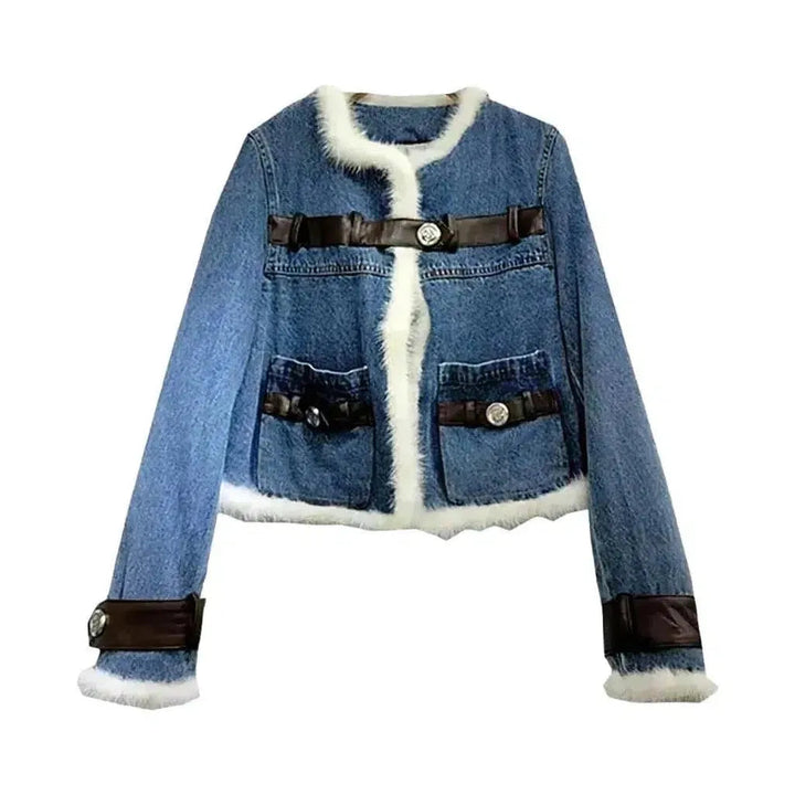 Short jean jacket
 for ladies