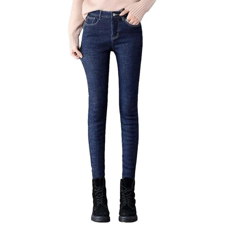 Skinny winter jeans for women